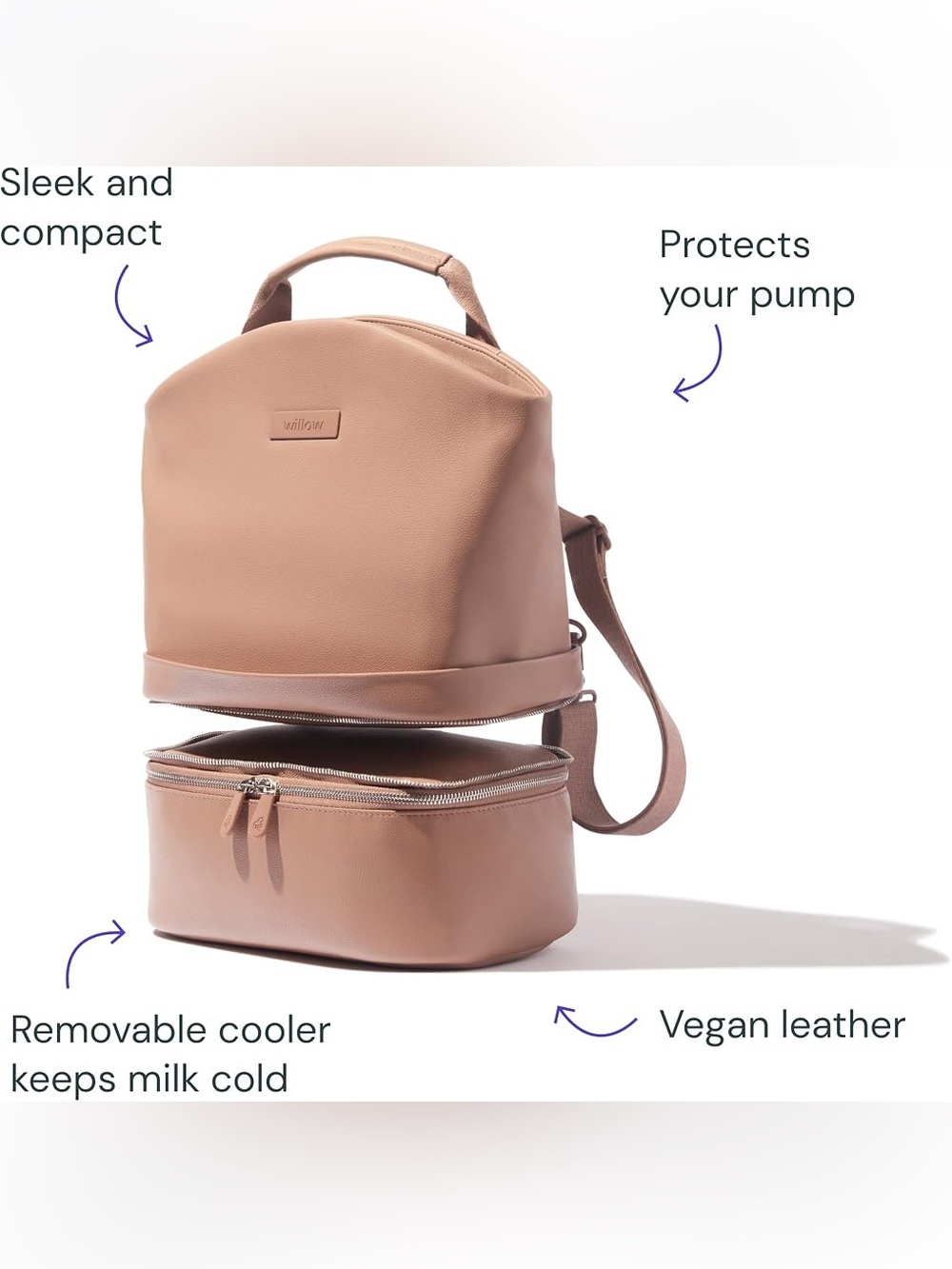 Willow Men's Backpack in Blush Pink Tan